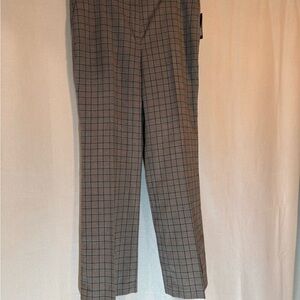 Nine West Black and White Plaid Pants